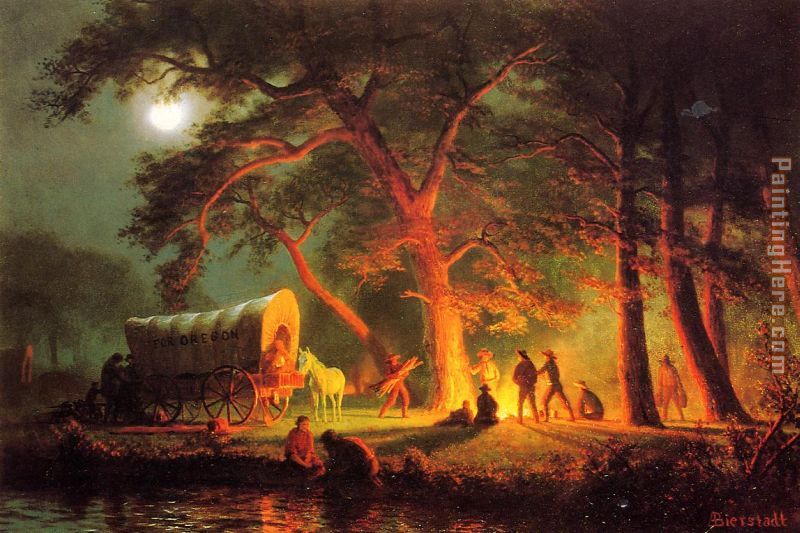 Oregon Trail painting - Albert Bierstadt Oregon Trail art painting